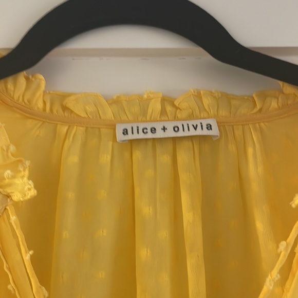 Alice and Olivia yellow blouse - Picture 6 of 6